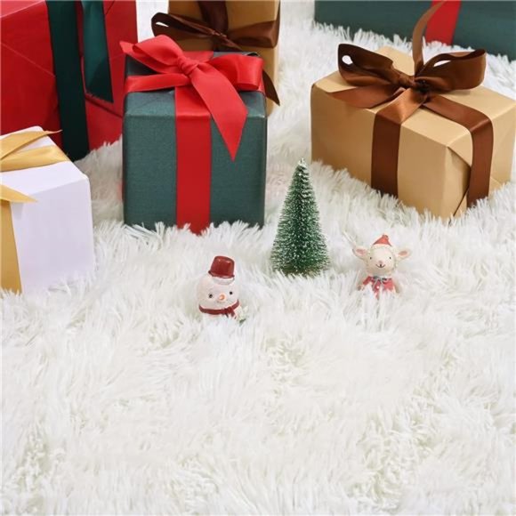 Super Soft Shaggy Rug for Bedroom, 6x9 Feet Fluffy Carpet for Living Room, Fuzzy - Picture 5 of 7